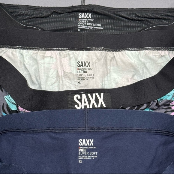 SAXX 3-PACK BOXER BRIEF MENS UNDERWEAR - ASSORTED COLORS & STYLES - SZ - XL - Picture 3 of 7